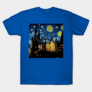 Starry Night Wizarding School Van Gogh T-Shirt